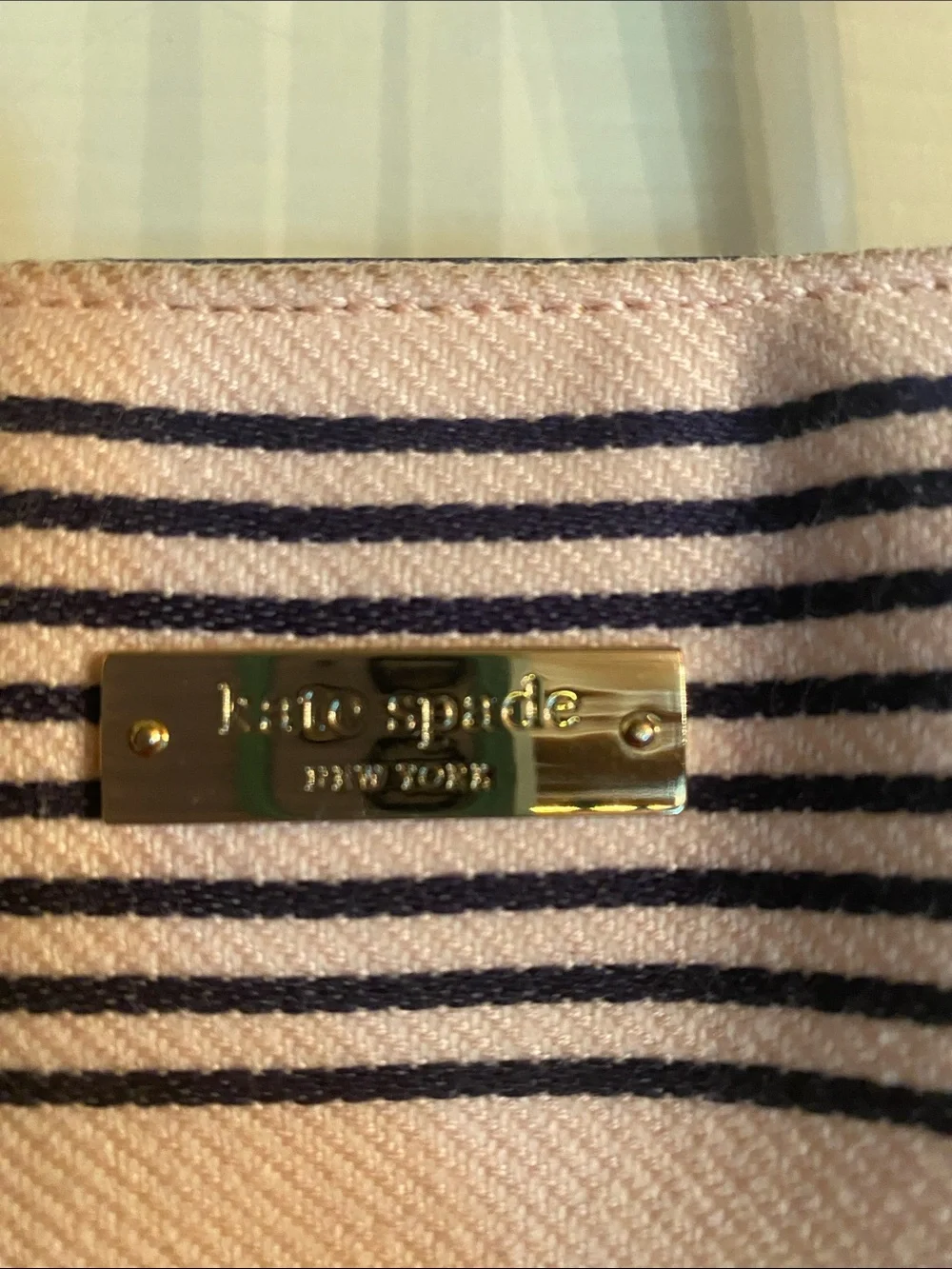 kate spade Pink, Navy & Red Striped Tote